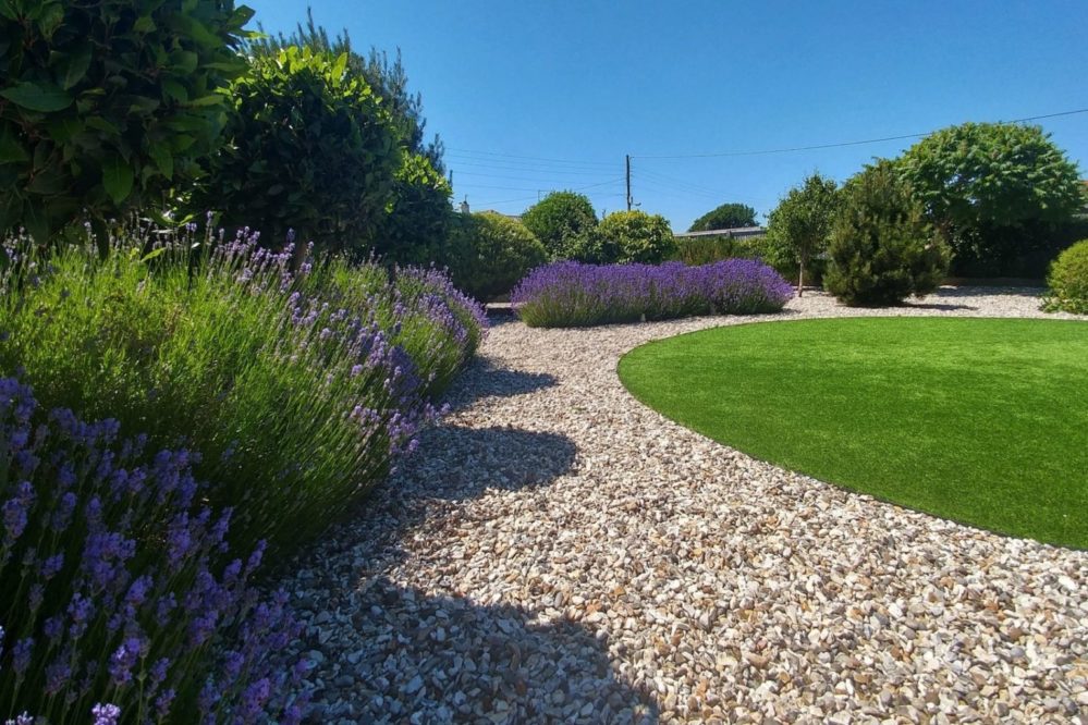 The Studio @ Pevensey Bay - Lavender, easy grass & Standard Bay Trees